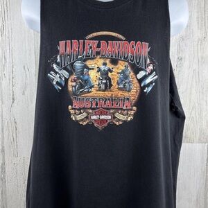 Harley-Davidson Black T-Shirt with Orange and White Shield Logo